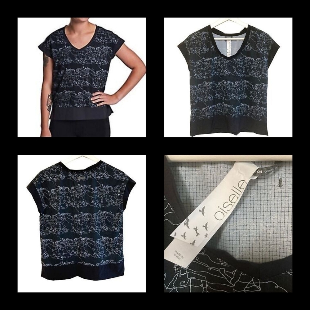 Oiselle her story womens run art print active running shirt tee short‎ sleeve
